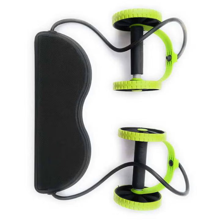 Aparat Fitness cu Corzi pentru Antrenament Abdominal, Reglabil, Negru/Verde