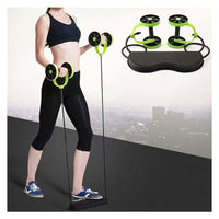 Aparat Fitness cu Corzi pentru Antrenament Abdominal, Reglabil, Negru/Verde