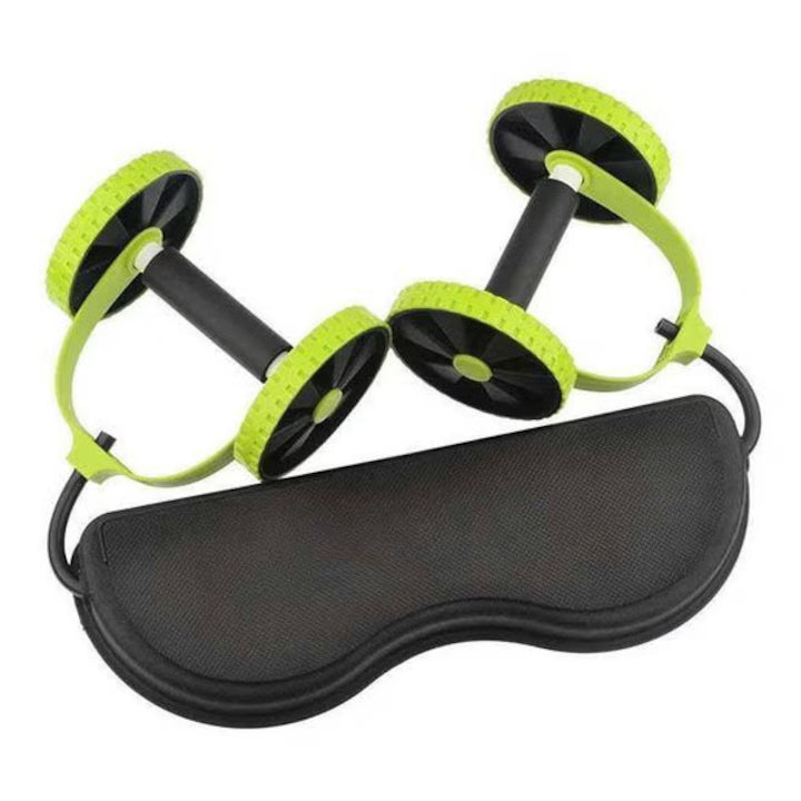 Aparat Fitness cu Corzi pentru Antrenament Abdominal, Reglabil, Negru/Verde