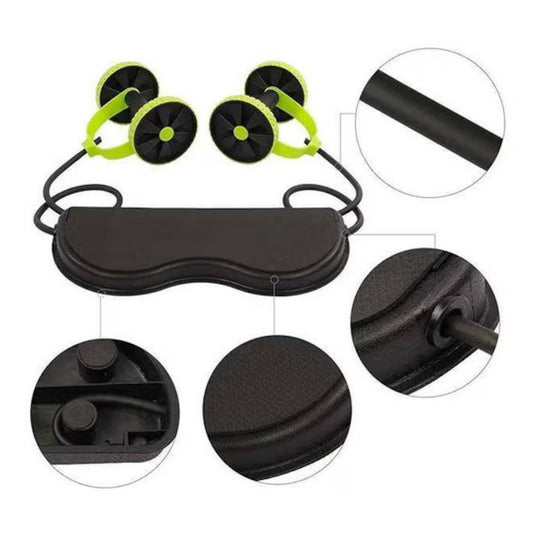Aparat Fitness cu Corzi pentru Antrenament Abdominal, Reglabil, Negru/Verde