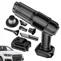 Aspirator Auto cu Acumulator 21V, 9 Accesorii, Baterie 2000mAh, Portabil, Negru