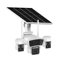 Cameră de Supraveghere Exterior 4G 3 în 1 cu Panou Solar și 3 Lentile