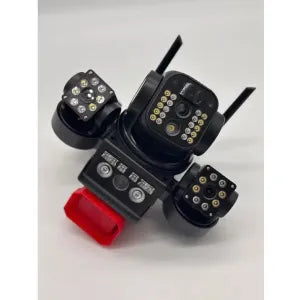 Cameră de Supraveghere Exterior 4G cu Panou Solar și Iluminare LED, Alb