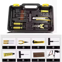 Kit Pană Auto cu Compresor 12V, 2 Cilindri, 150 PSI, Accesorii Reparație și Cutie de Transport
