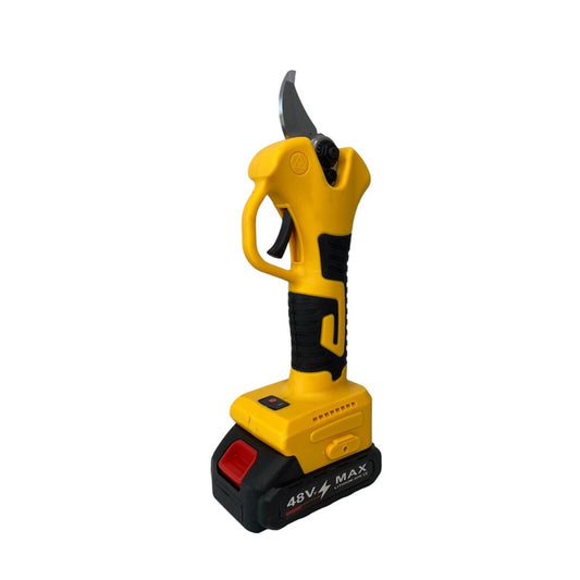 Foarfecă Electrică pentru Grădinărit cu 1 Acumulator 48V, Portabilă, cu Accesorii, Galben/Negru