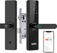 Încuietoare Inteligentă Wireless cu Amprentă, Tastatură și Mâner, Negru