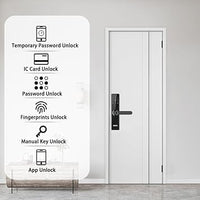 Încuietoare Inteligentă Wireless cu Amprentă, Tastatură și Mâner, Negru