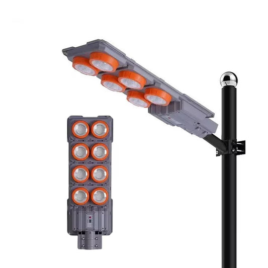 Lampă Stradală Solară LED cu Braț Metalic, 400W/600W ,pentru Exterior