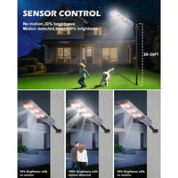 Lampă Stradală Solară LED cu Braț Metalic, 400W/600W ,pentru Exterior