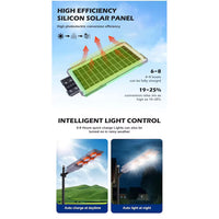 Lampă Stradală Solară LED cu Braț Metalic, 400W/600W ,pentru Exterior