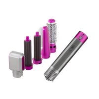 Multistyler 5 în 1 cu Aer Cald, Tehnologie Air Wrap, Putere 1000W, Ondulator și Perie pentru Uscare, Îndreptare și Volum, Gri/Roz