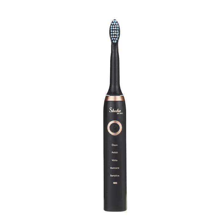 Periuță de Dinți Electrică Reîncărcabilă Shuke, 4 Capete de Periere, Negru