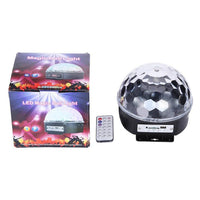 Proiector Disco LED Magic Ball cu Telecomandă, Boxă, USB și Card, 20W, Negru