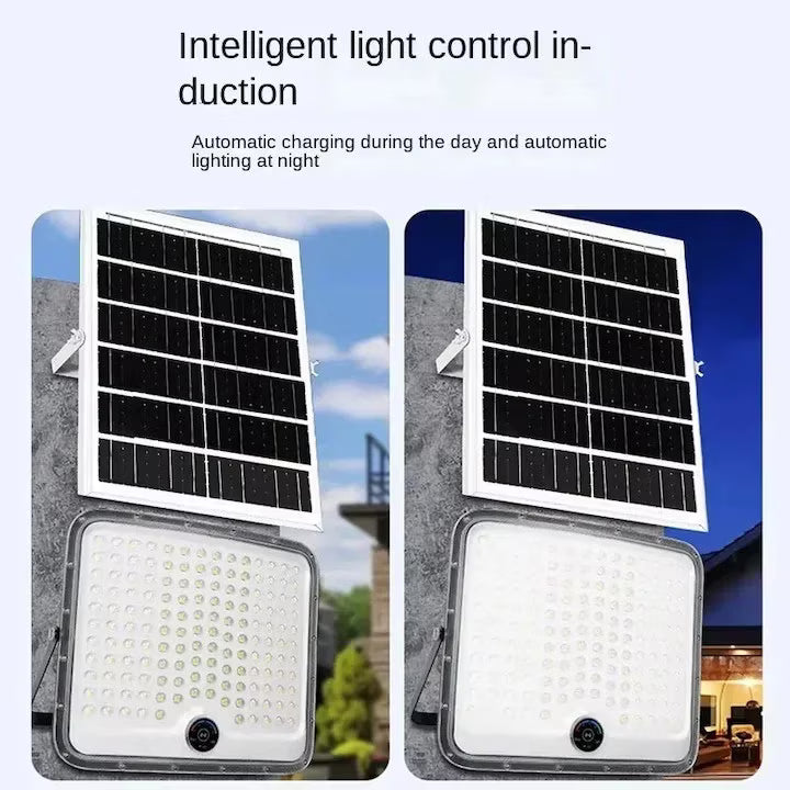 Proiector LED cu Încărcare Solară, 400W, cu Panou Separat, pentru Exterior