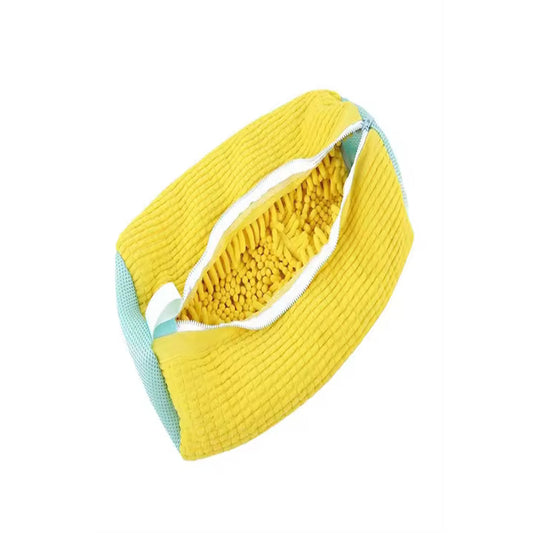 Sac pentru Spălat Pantofi în Mașina de Spălat, cu Fermoar, Protecție și Curățare Delicată, Galben