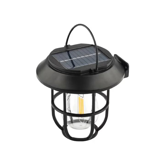 Set 4 Lămpi Solare de Grădină 2 în 1, Montare pe Sol sau Perete, Negru