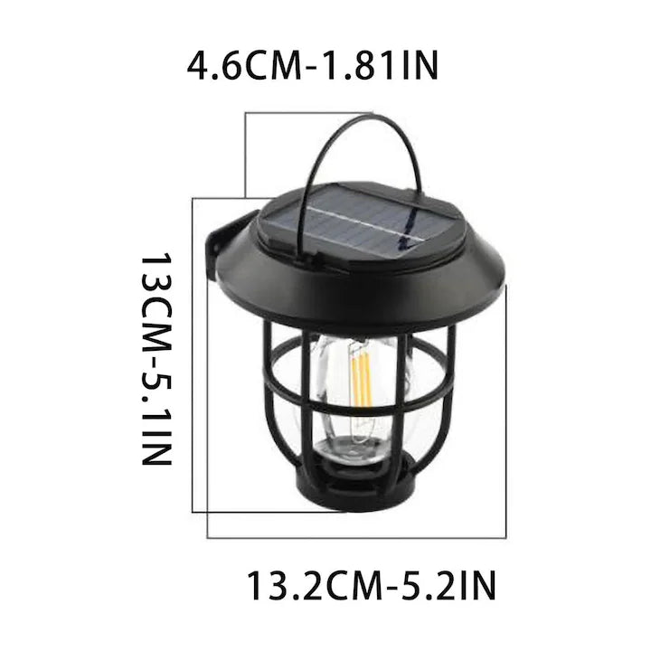 Set 4 Lămpi Solare de Grădină 2 în 1, Montare pe Sol sau Perete, Negru