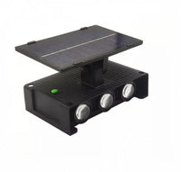 Set 4 Lămpi Solare de Perete Bidirecționale cu 6 LED, pentru Exterior, Negru