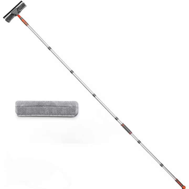 Ștergător de Geamuri cu Pulverizator, Mop Curățare Geamuri cu Coadă Extensibilă