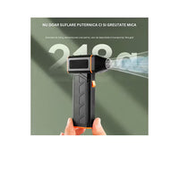 Suflantă Aer Portabilă, 3 Trepte de Putere, 120000 RPM, Multifuncțională, Negru/Portocaliu