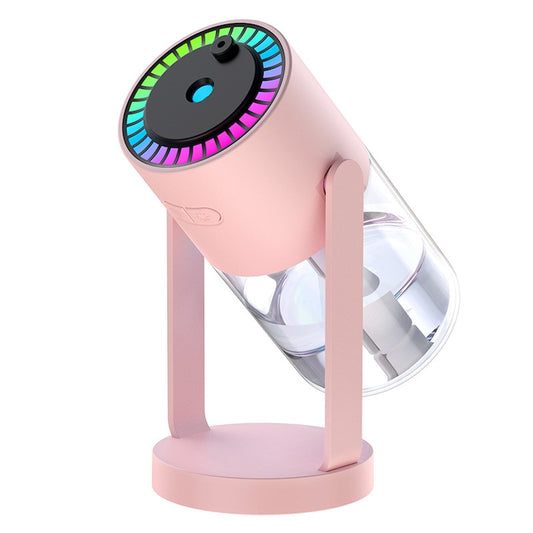 Umidificator Portabil cu Proiector de Stele, Temporizare, 280 ml, 8 Ore Autonomie, Roz