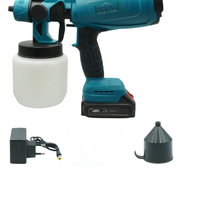Pistol de Vopsit Portabil cu 1 Acumulator, pentru Vopsire Rapidă, Albastru/Negru